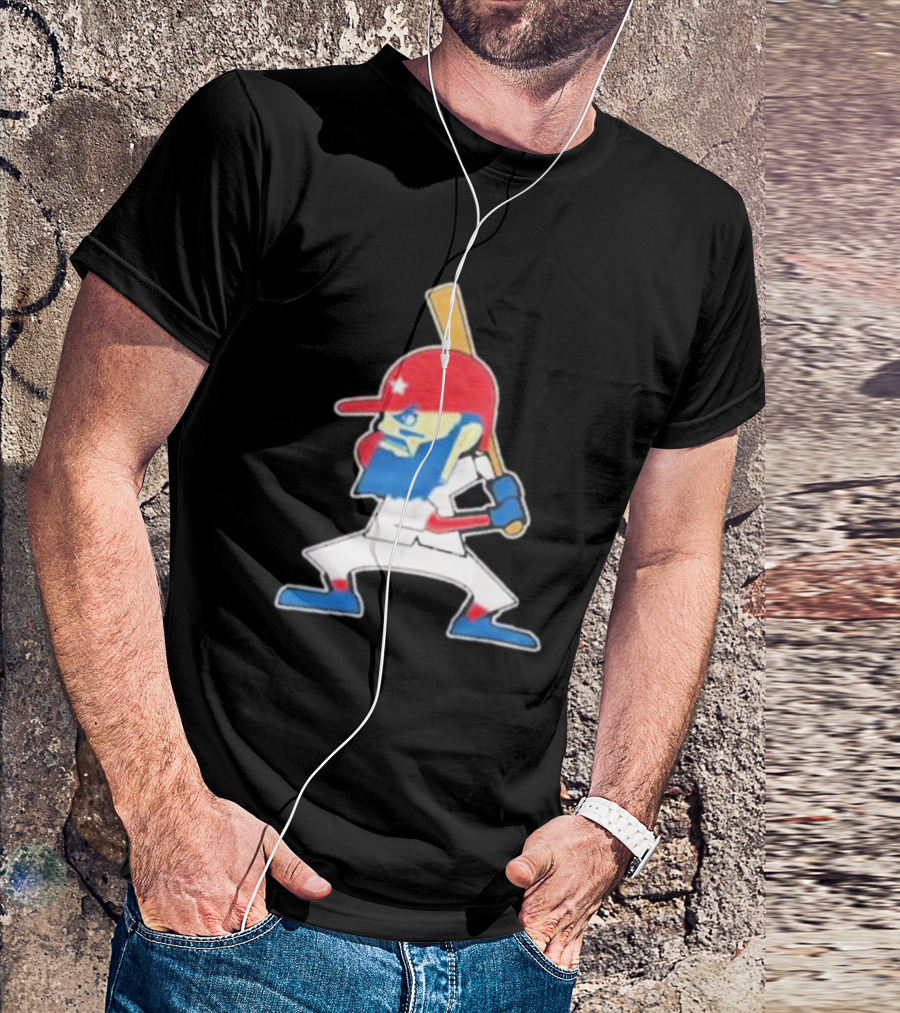 Fighting Phil Baseball Character Retro Cartoon T-Shirt