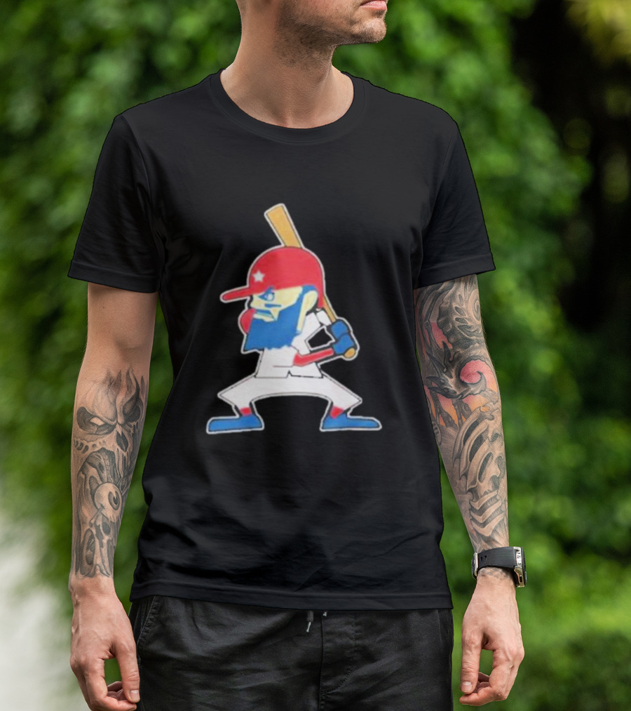 Fighting Phil Baseball Character Retro Cartoon T-Shirt