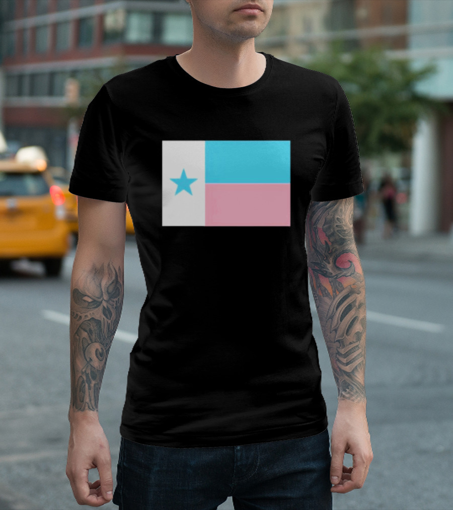 Flags Mashup Bot Texas Trans Pride Trans Texas Flag T-Shirt