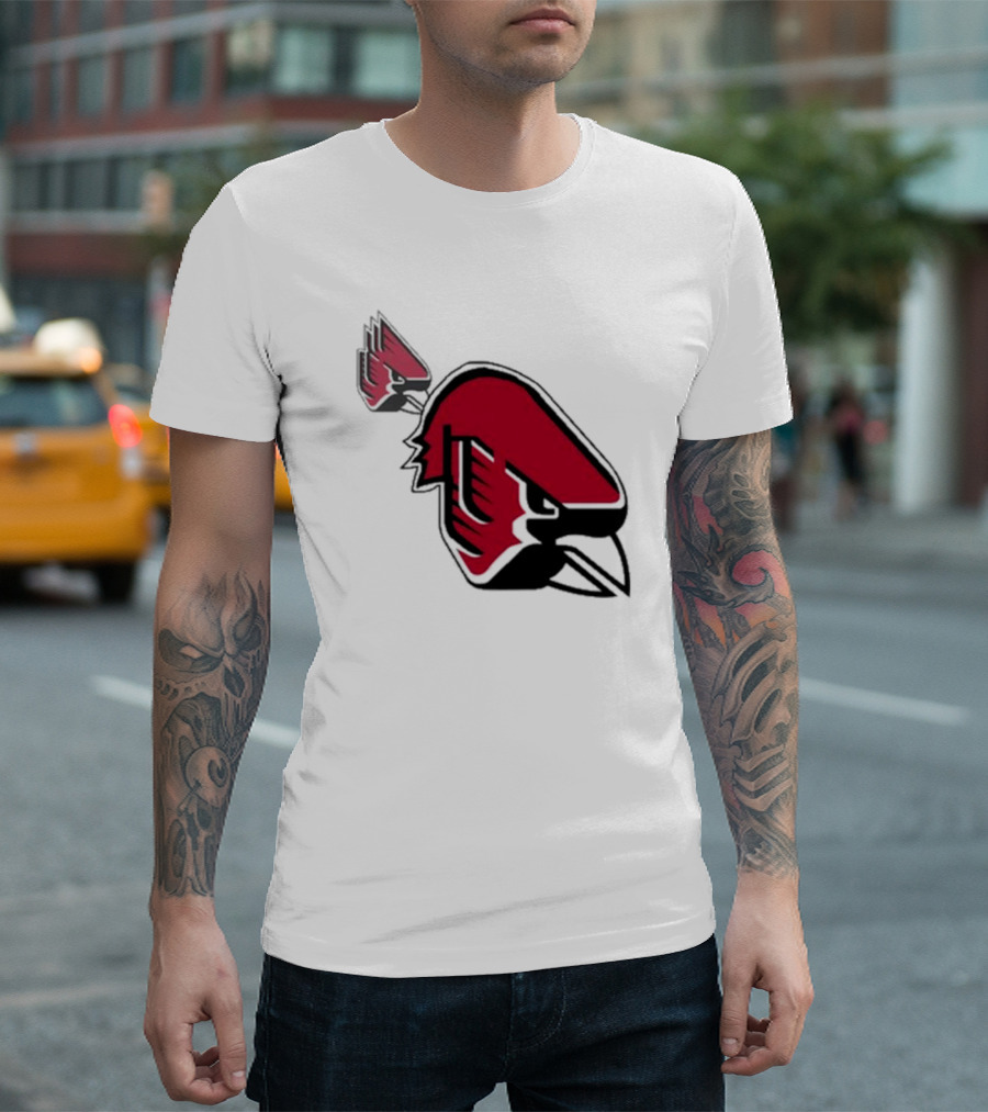 Ball State Cardinal With A Mustache Logo Concept T-Shirt