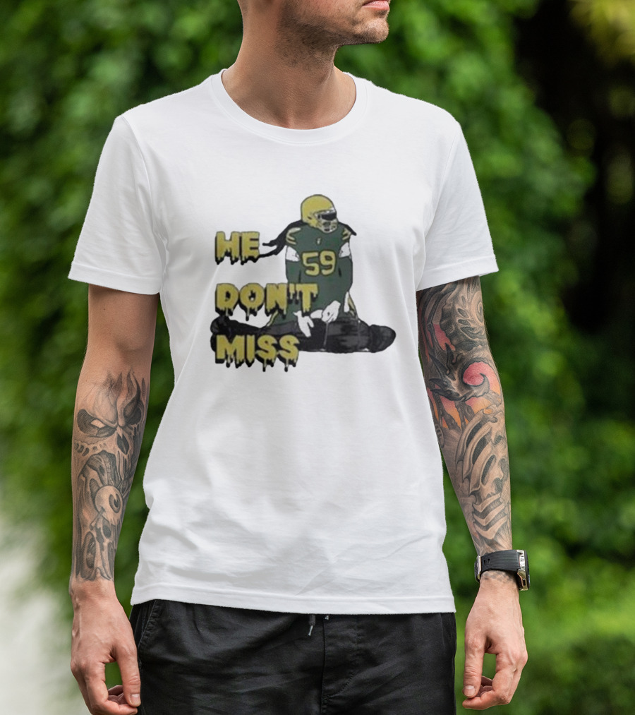 Campechecollective He Don’t Miss Campbell Linebacker 59 T-Shirt