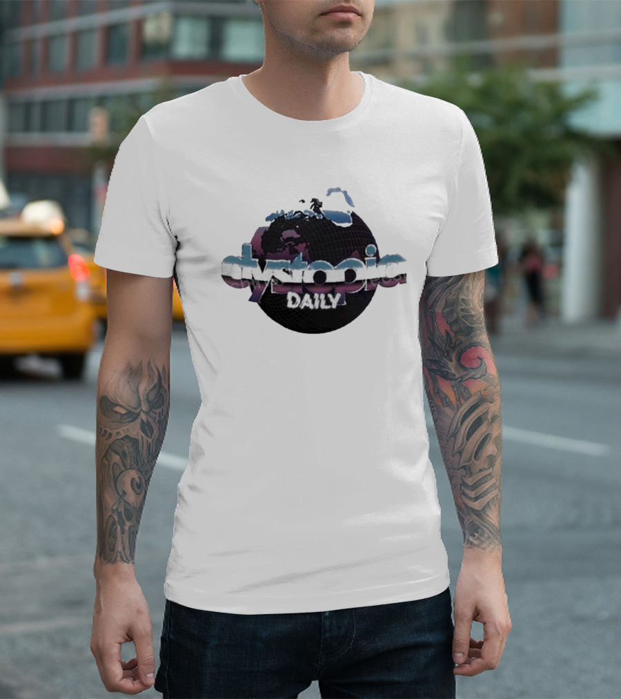 Daniel Howell Dystopia Daily World Map Sphere T-Shirt