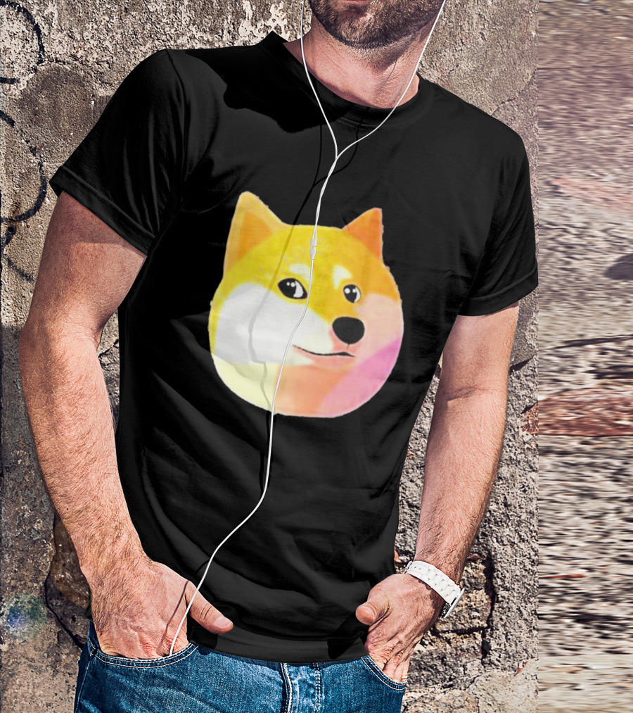 Getdoge Merch Doge Meme Coin Shiba Inu Face T-Shirt