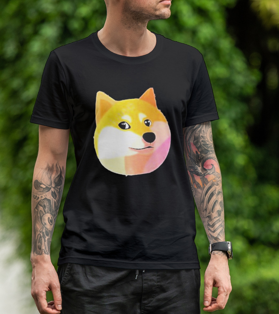 Getdoge Merch Doge Meme Coin Shiba Inu Face T-Shirt