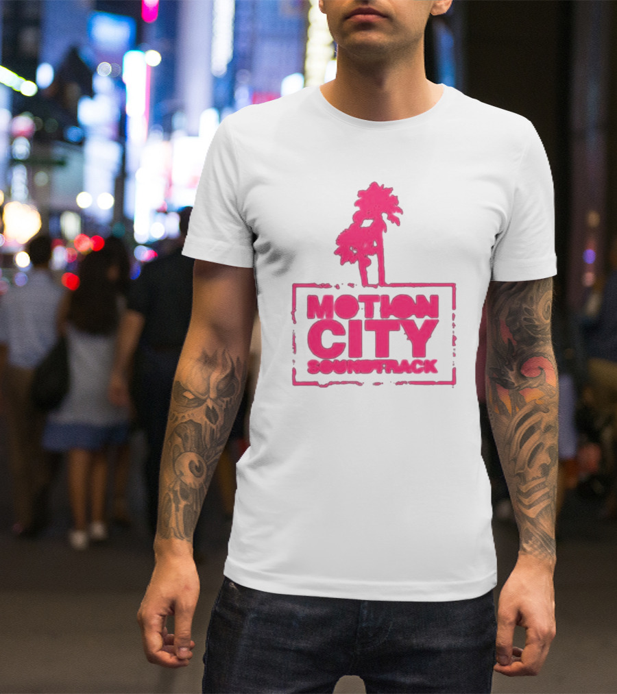 Motion City Soundtrack Pink Palm Tree T-Shirt