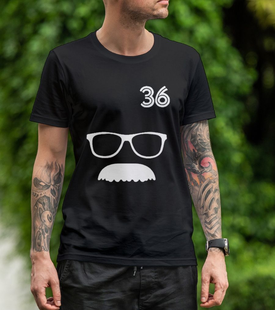 Trending Jays Fans Wearing 36 Davis Schneider Glasses And Moustache T-Shirt