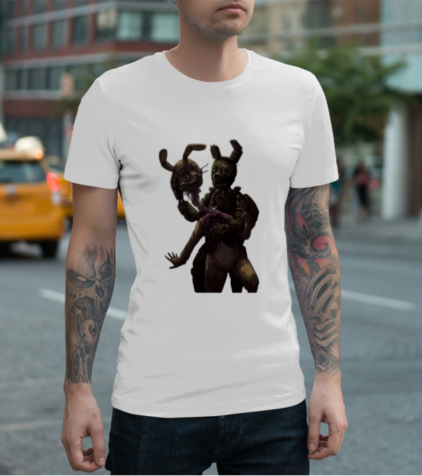 Gumchew Springtrap Malhare Battle Showdown Iconic Horror Character Face-off T-Shirt