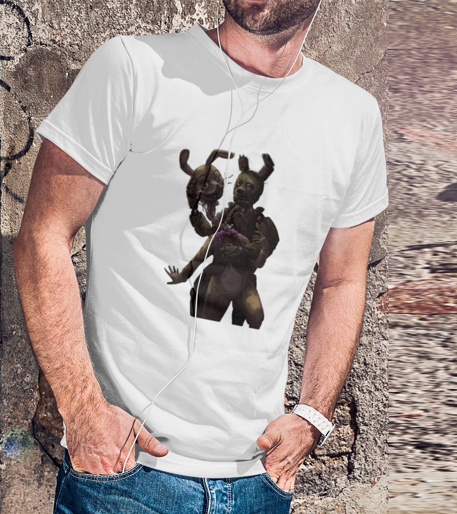 Gumchew Springtrap Malhare Battle Showdown Iconic Horror Character Face-off T-Shirt