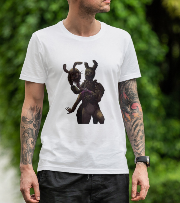 Gumchew Springtrap Malhare Battle Showdown Iconic Horror Character Face-off T-Shirt