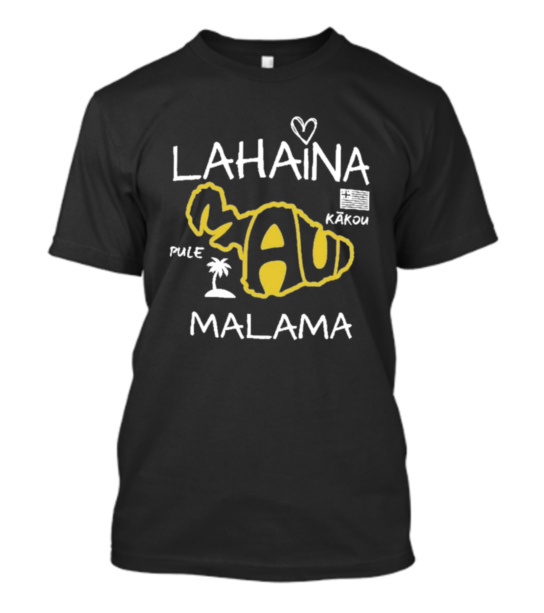 Lahaina Maui Strong Pule Kākou Malama Support Maui Love And Peace Awareness T-Shirt