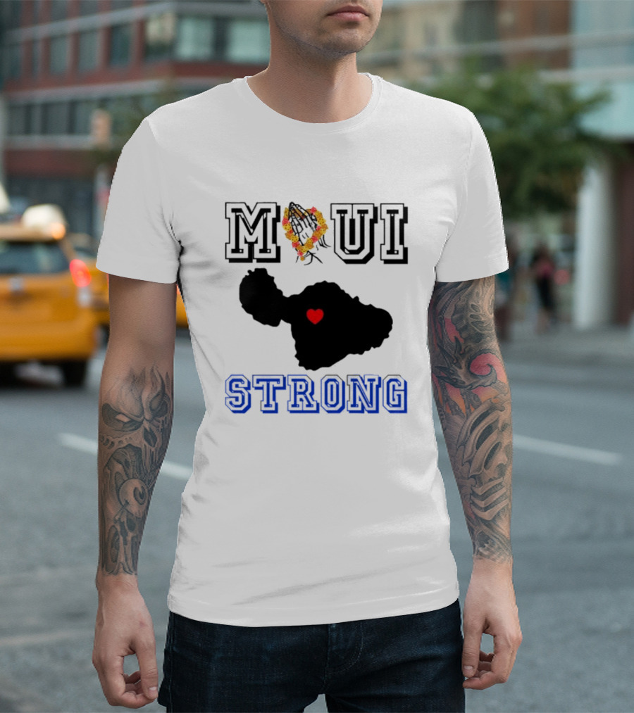 Maui Strong Support Hawaiian Island Lahaina Sunset Summer T-Shirt