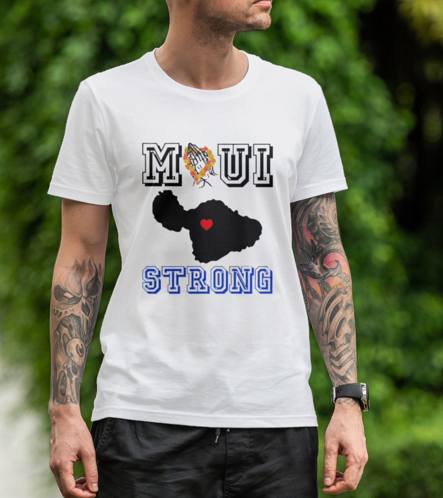Maui Strong Support Hawaiian Island Lahaina Sunset Summer T-Shirt