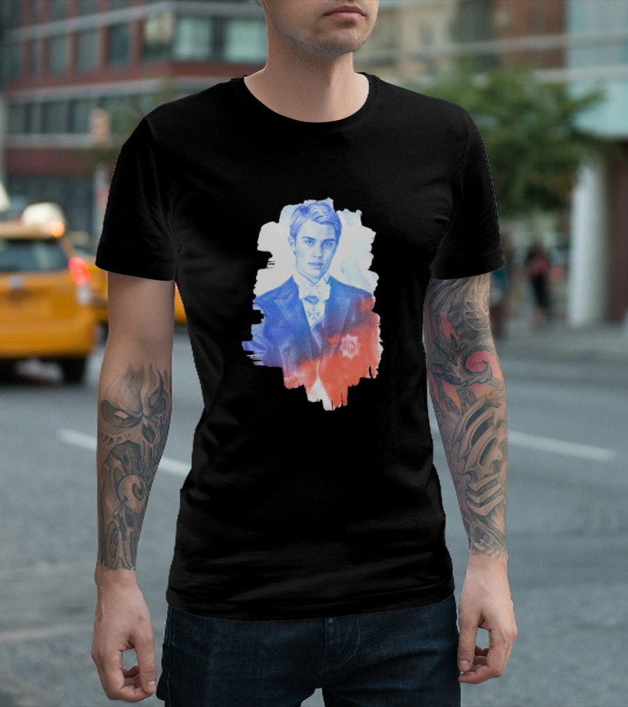 Your Royal Highness Portrait in Blue and Red Tones T-Shirt