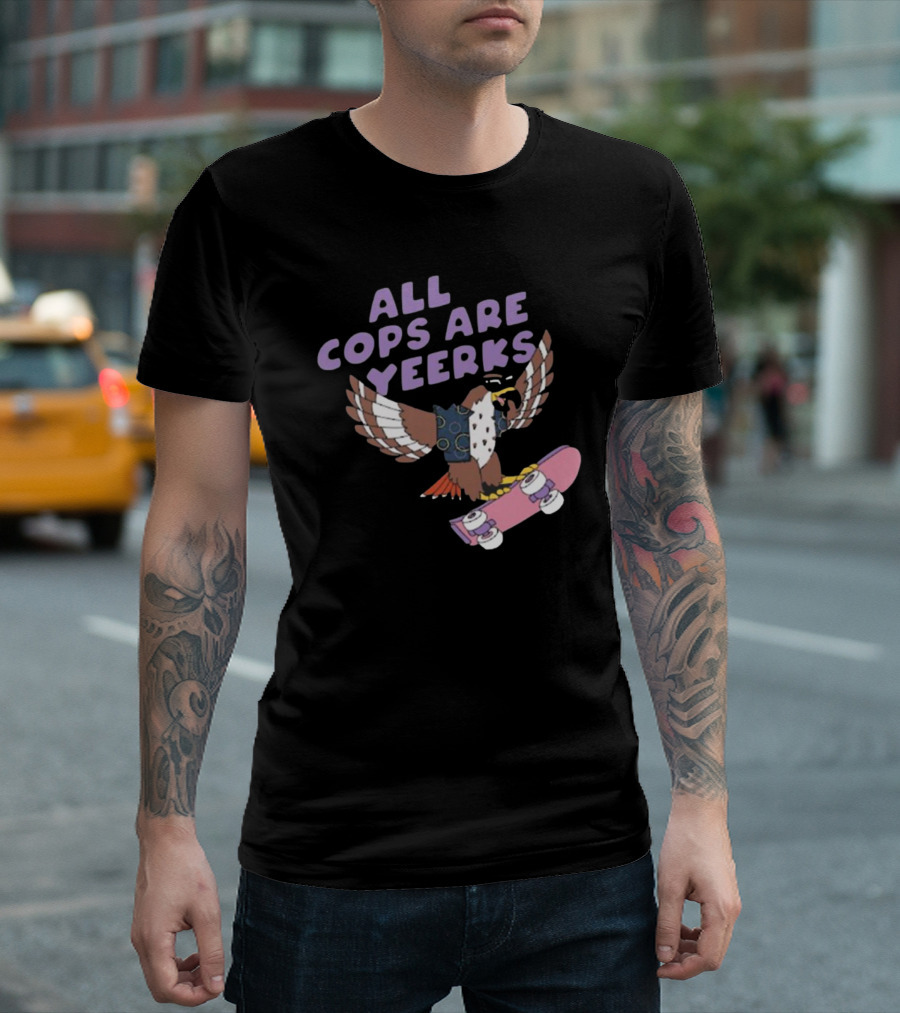 All Cops Are Yeerks Skateboarding Owl T-Shirt