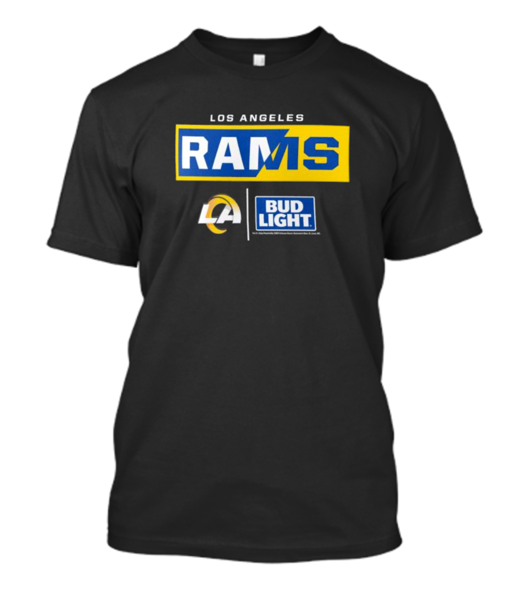 Los Angeles Rams LA Bud Light NFL Collaboration T-Shirt