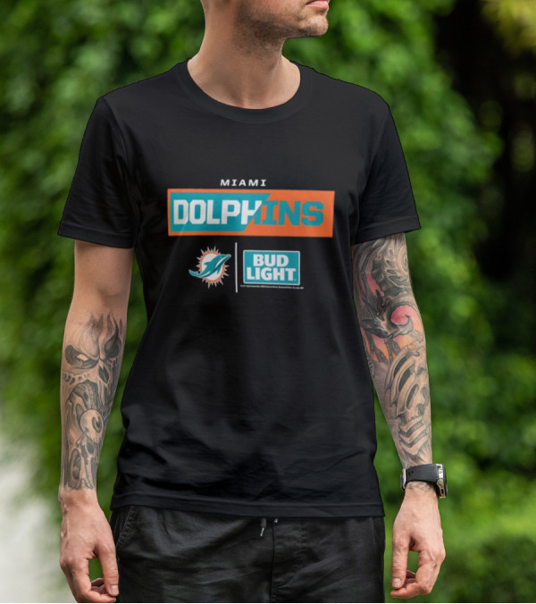 Miami Dolphins Bud Light NFL Collaboration T-Shirt