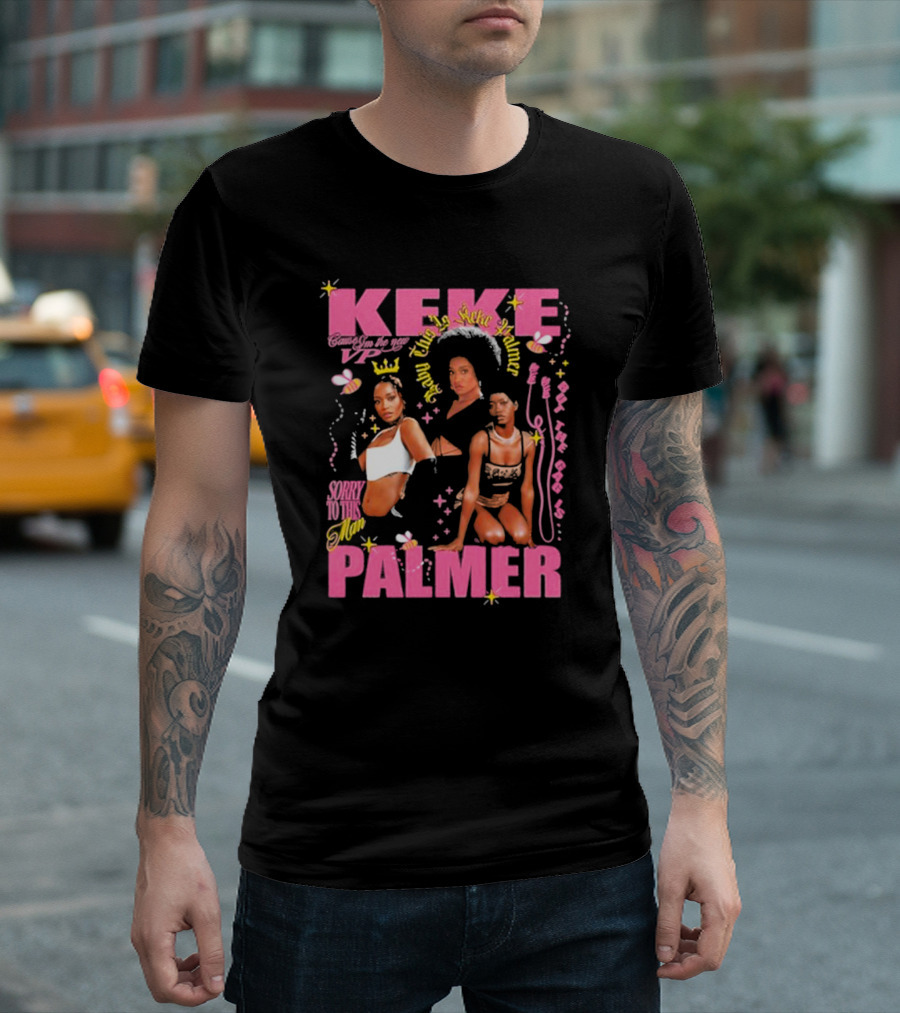 Keke Palmer Sorry to This Man Stylish Design Neon Icons T-Shirt