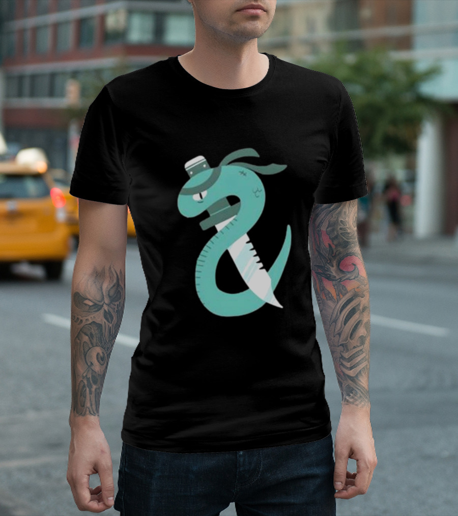 Eat More Snakes Karate Snake With Sushi Headband T-Shirt