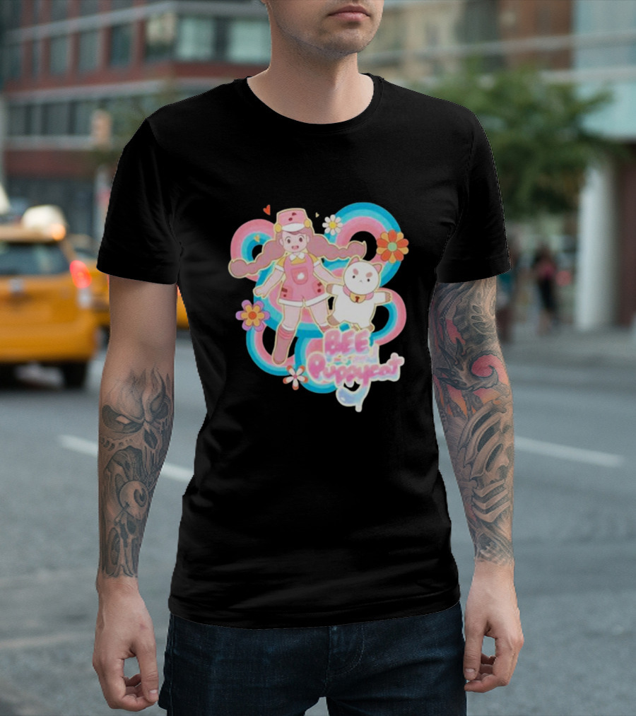 Bee and Puppycat Sunkissed Space Floral Friendship Adventure T-Shirt