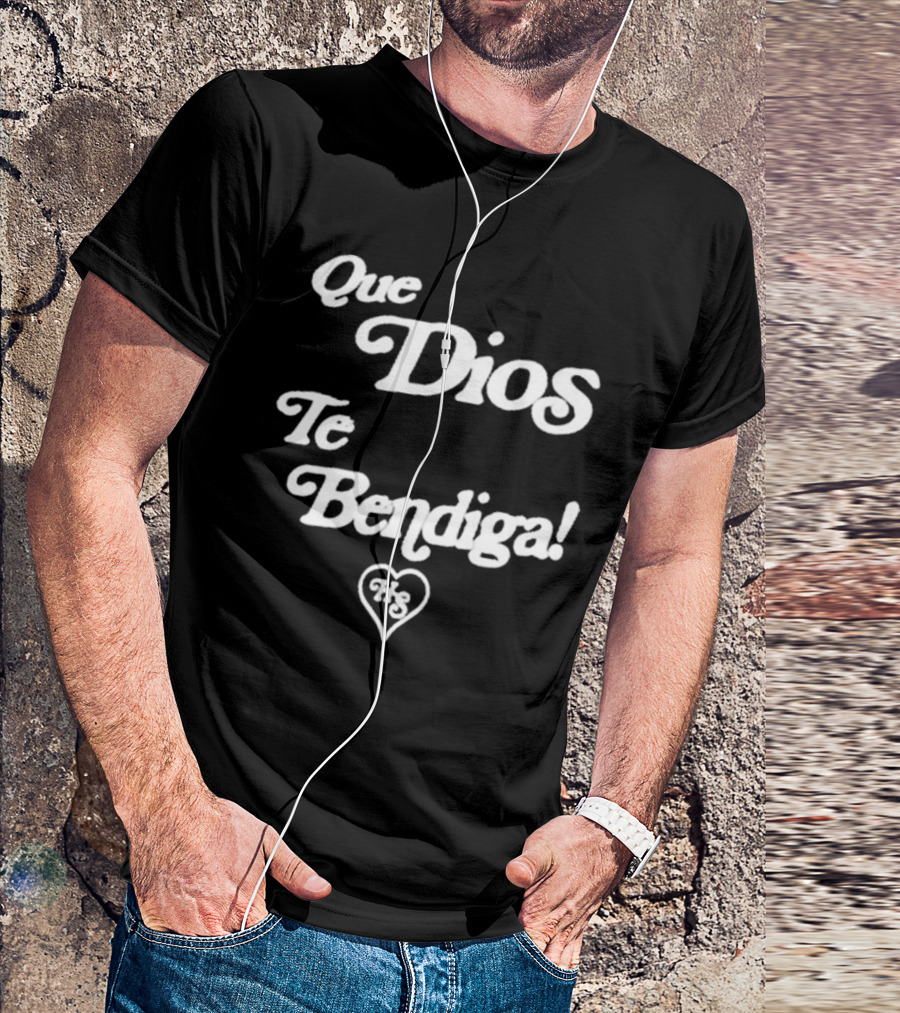 Heaven Sent Que Dios Te Bendiga HS Heart T-Shirt