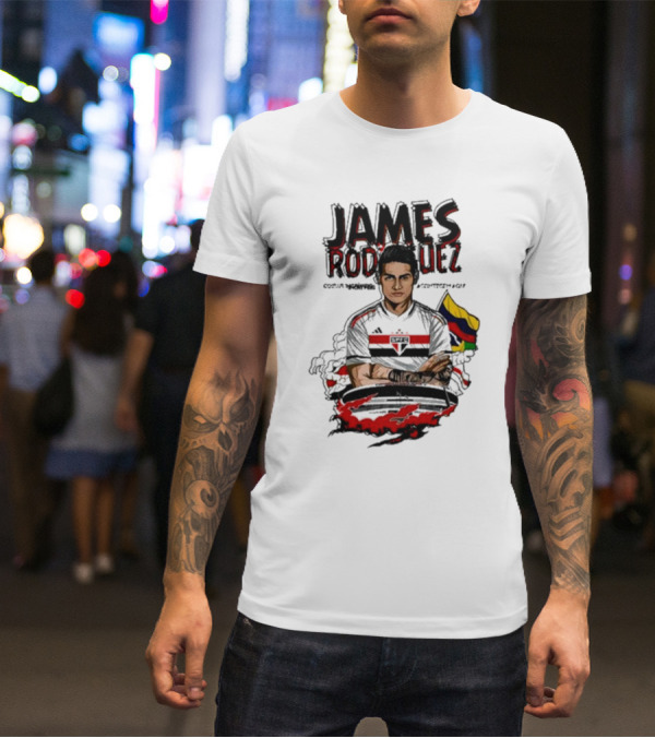 James Rodriguez Sao Paulo Football Colombia Flag T-Shirt