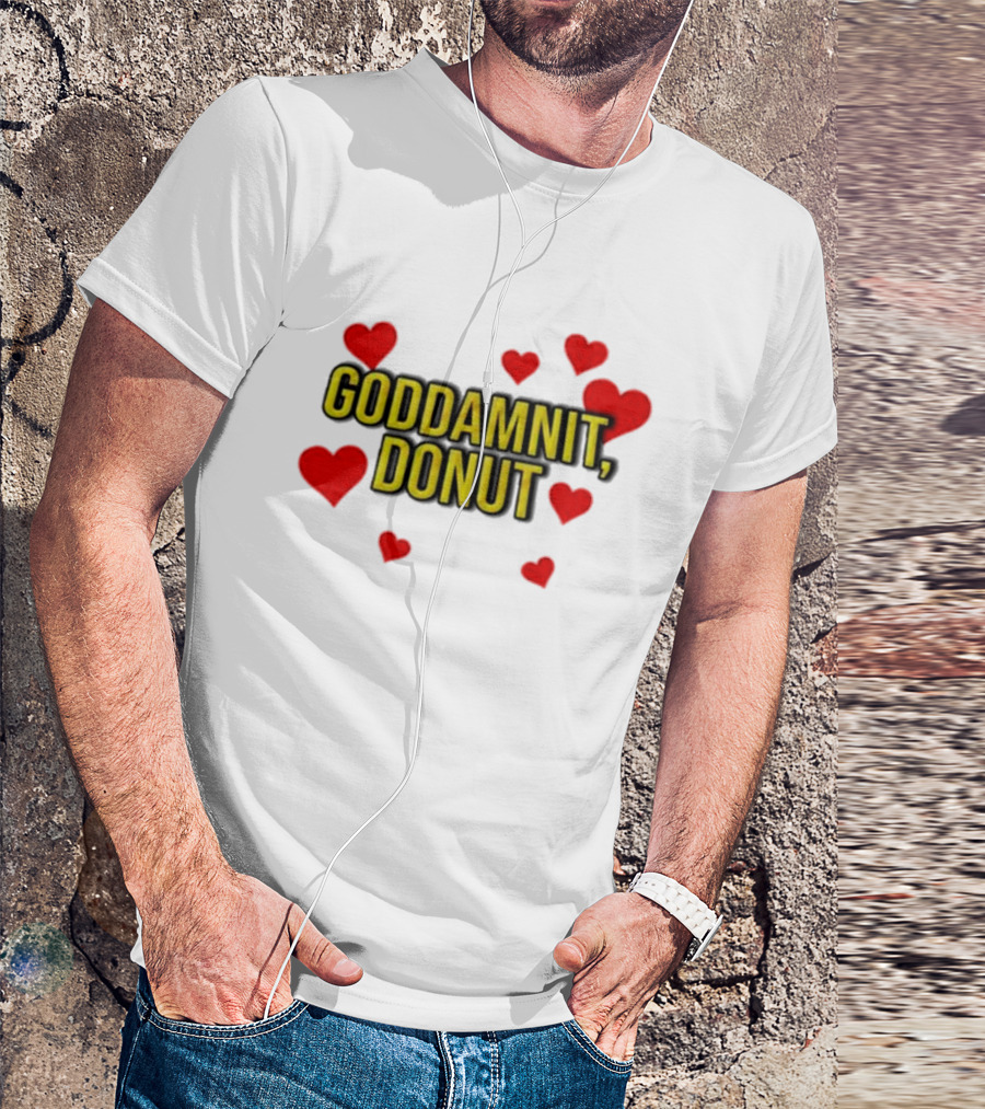 Dungeoncrawlercarl Goddamnit Donut Red Hearts T-Shirt
