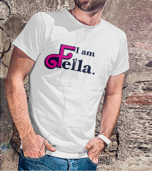 Nafo I Am Fella Bold Swirl Lettering T-Shirt