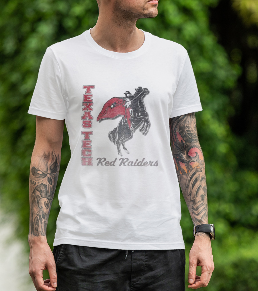 Texas Tech Red Raiders Vintage Phase Out Riding Mascot 47 Franklin T-Shirt