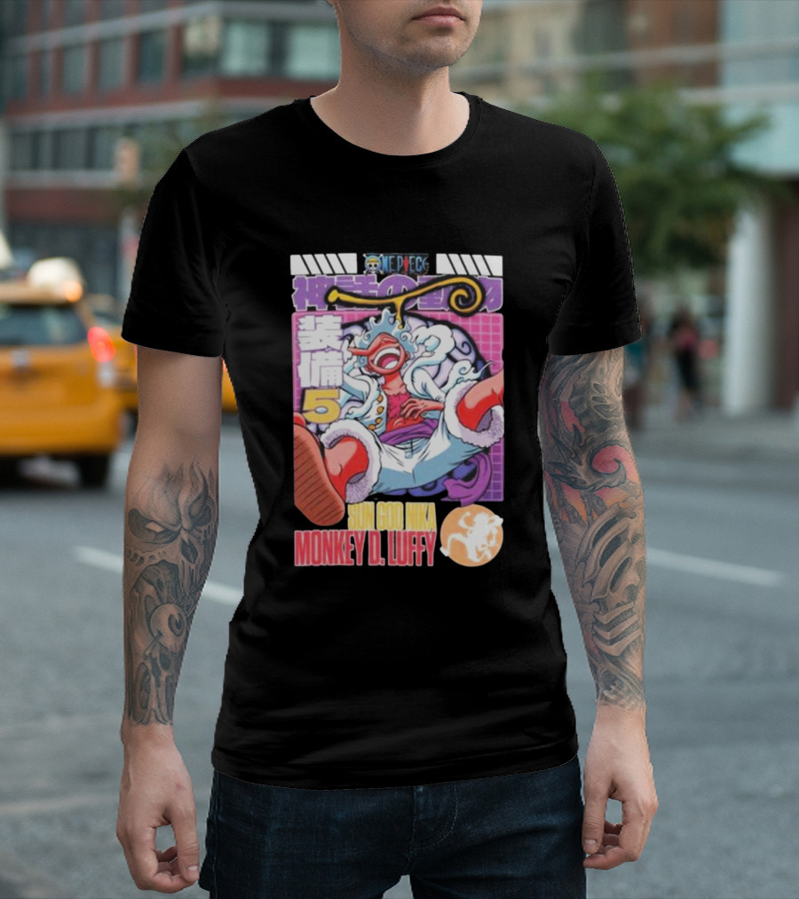 One Piece Gear 5 Sun God Nika Monkey D. Luffy Anime Ape Clothing Streetwear AOP T-Shirt
