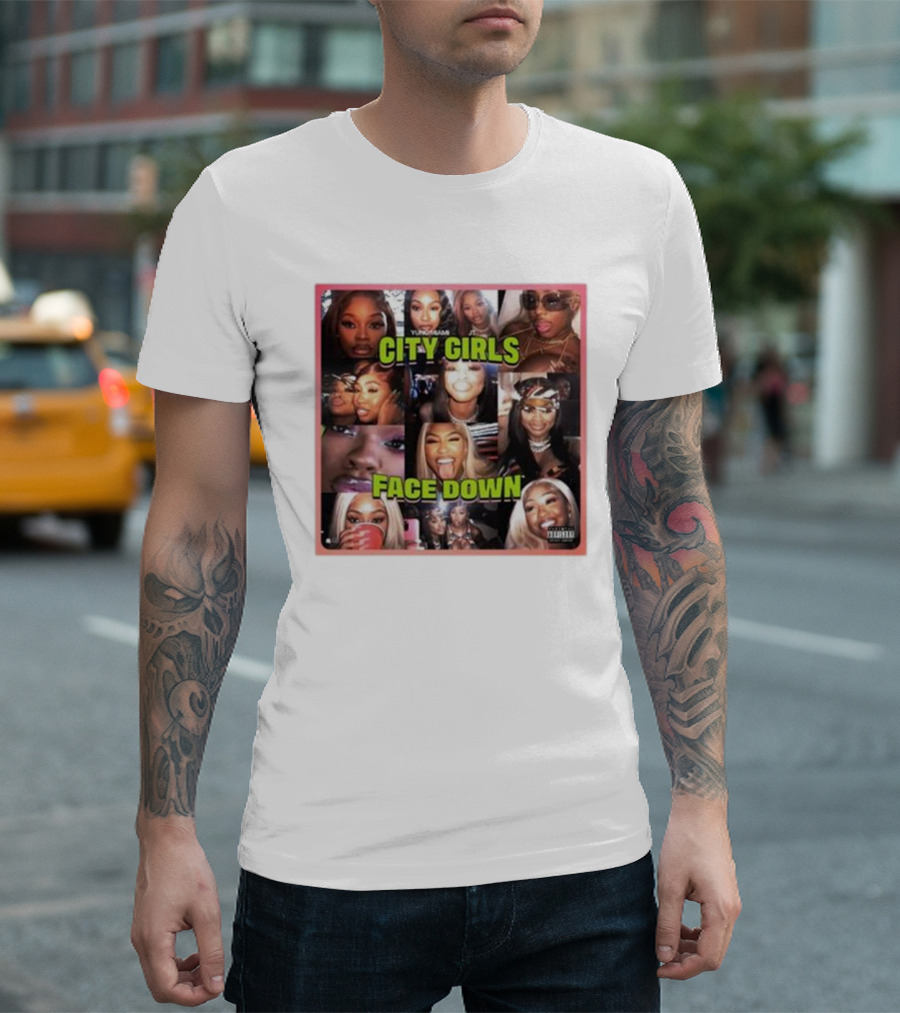 Citygirls Yung Miami Jt City Girls Face Down Parental Advisory T-Shirt