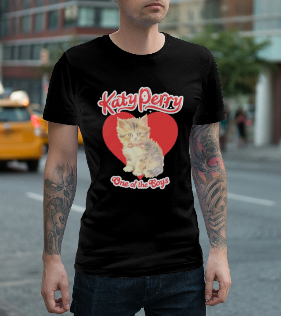Katy Perry One Of The Boys Cat Heart T-Shirt