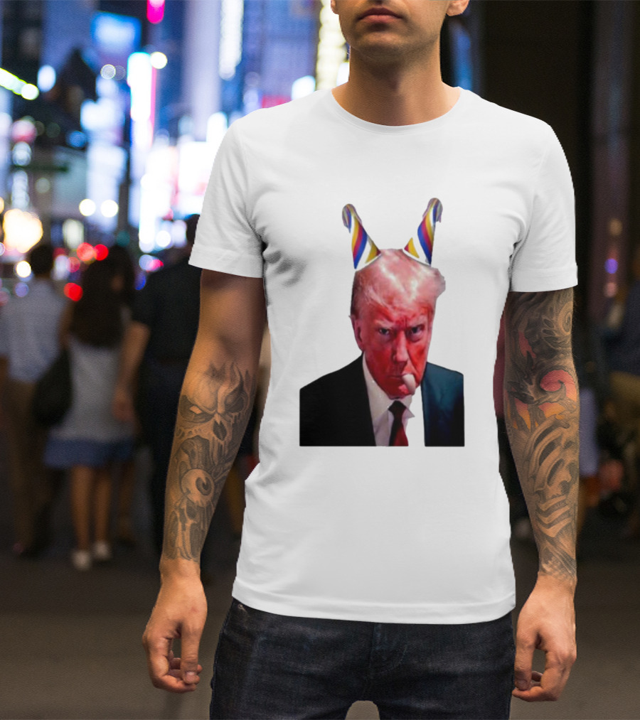 Donald Trump Birthday Meme With Party Hat And Serious Face T-Shirt