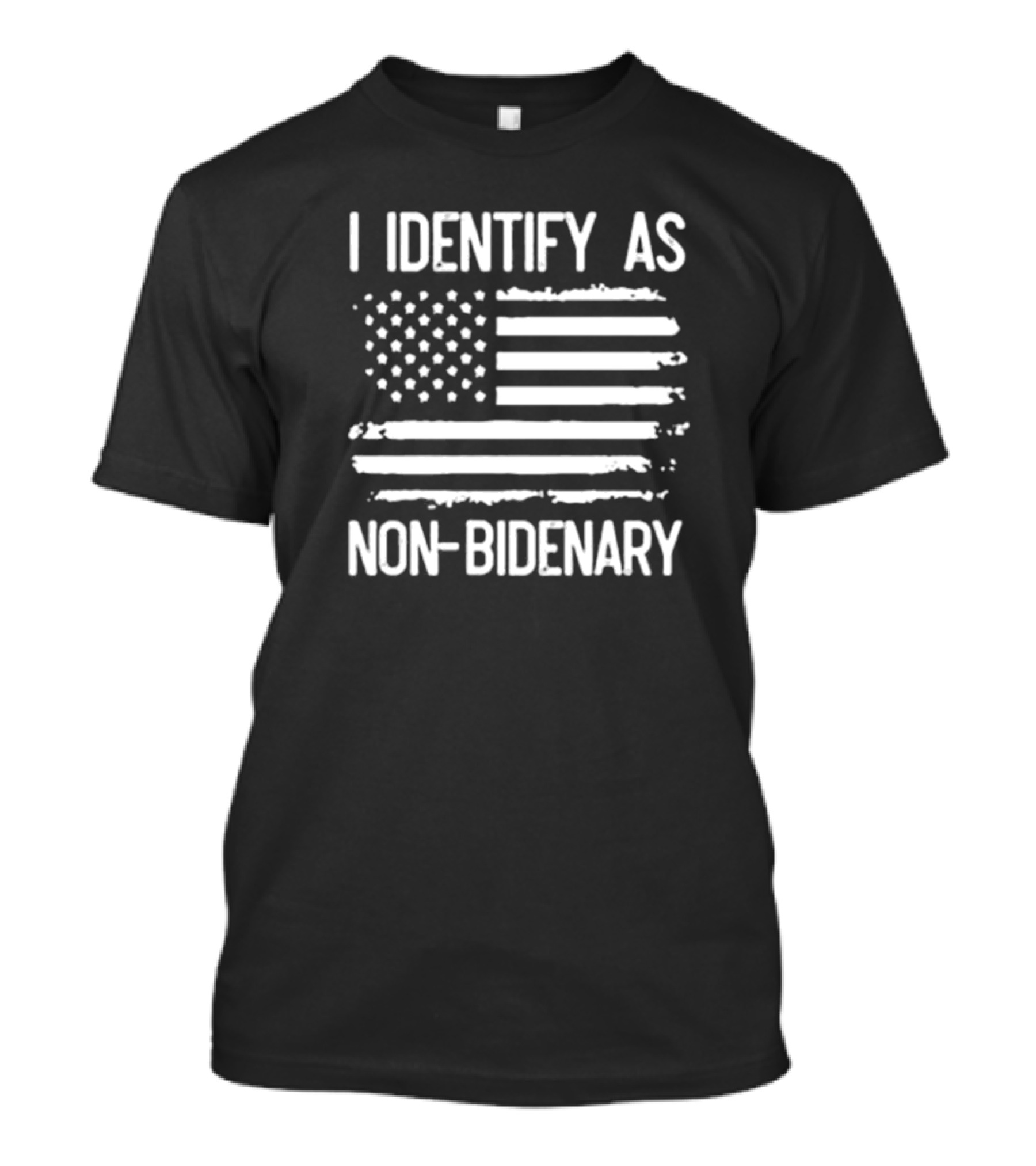 I Identify As Non Bidenary USA Flag T-Shirt