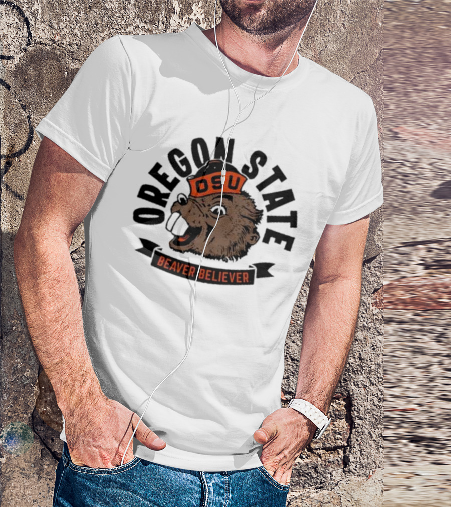 Oregon State OSU Beaver Believer Retro Mascot T-Shirt