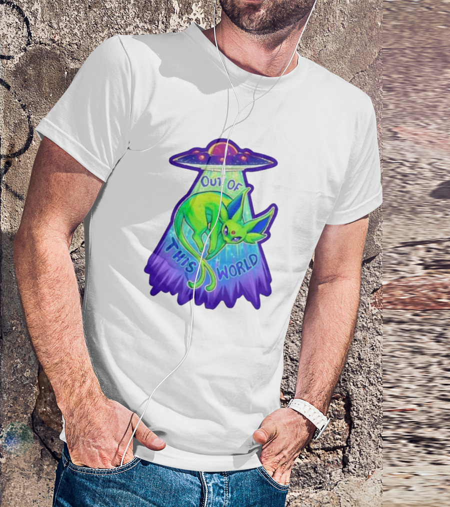 Espeon Out Of This World UFO Beam T-Shirt
