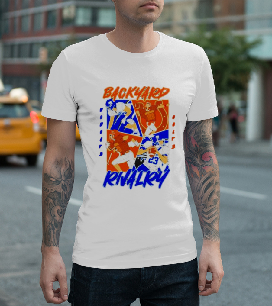BACKYARD RIVALRY BOBCATS COLTS FOOTBALL GAME DAY MATCHUP T-Shirt