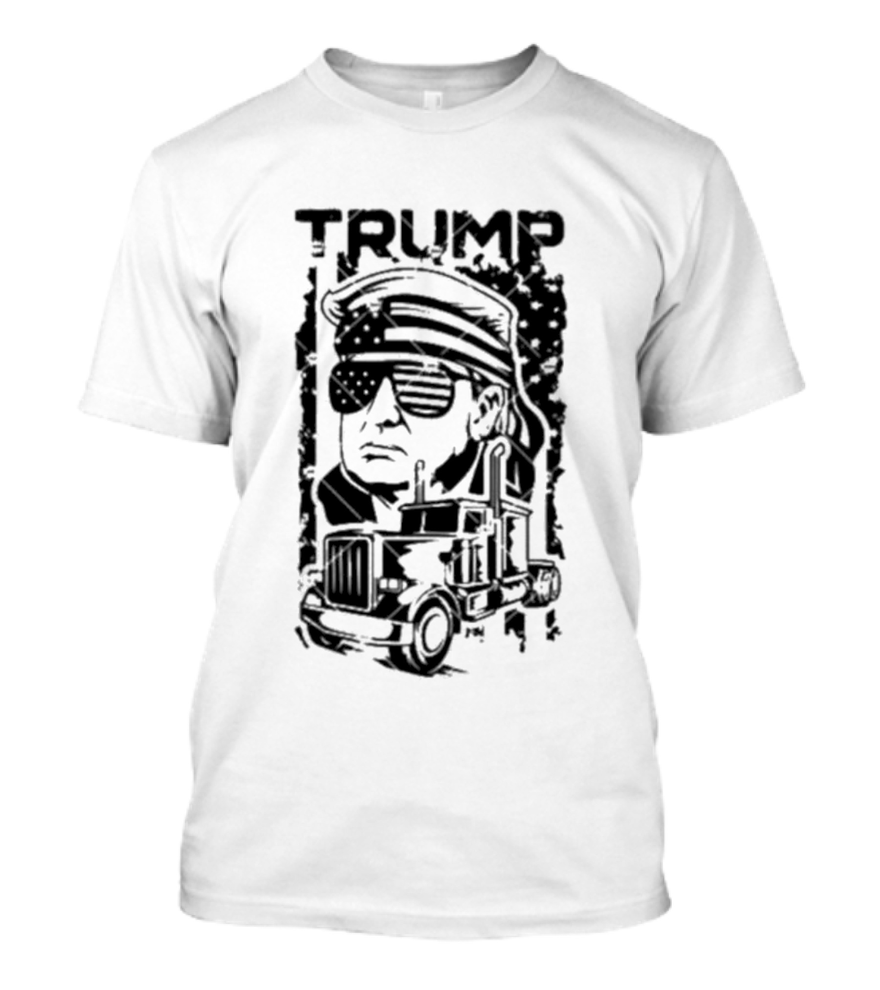 Trump 2024 Legend American Flag Truck T-Shirt