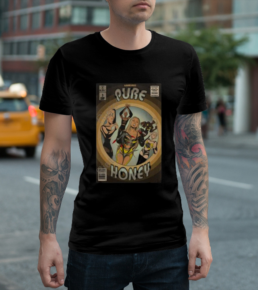 Ajanie Hiress Pure Honey Vintage Comic Style Cover T-Shirt