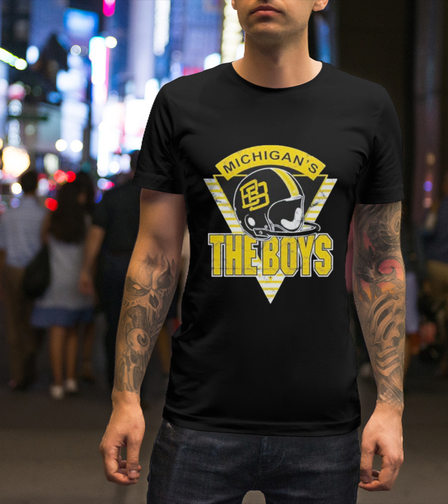 Bussin’ With The Boys Michigan’s The Boys Helmet T-Shirt