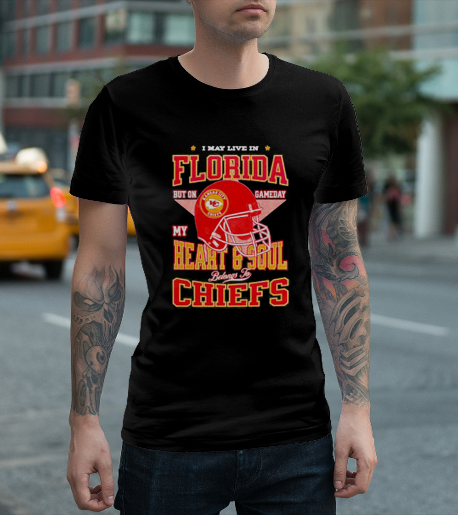 Florida Gameday Heart And Soul Belongs To Kansas City Chiefs T-Shirt