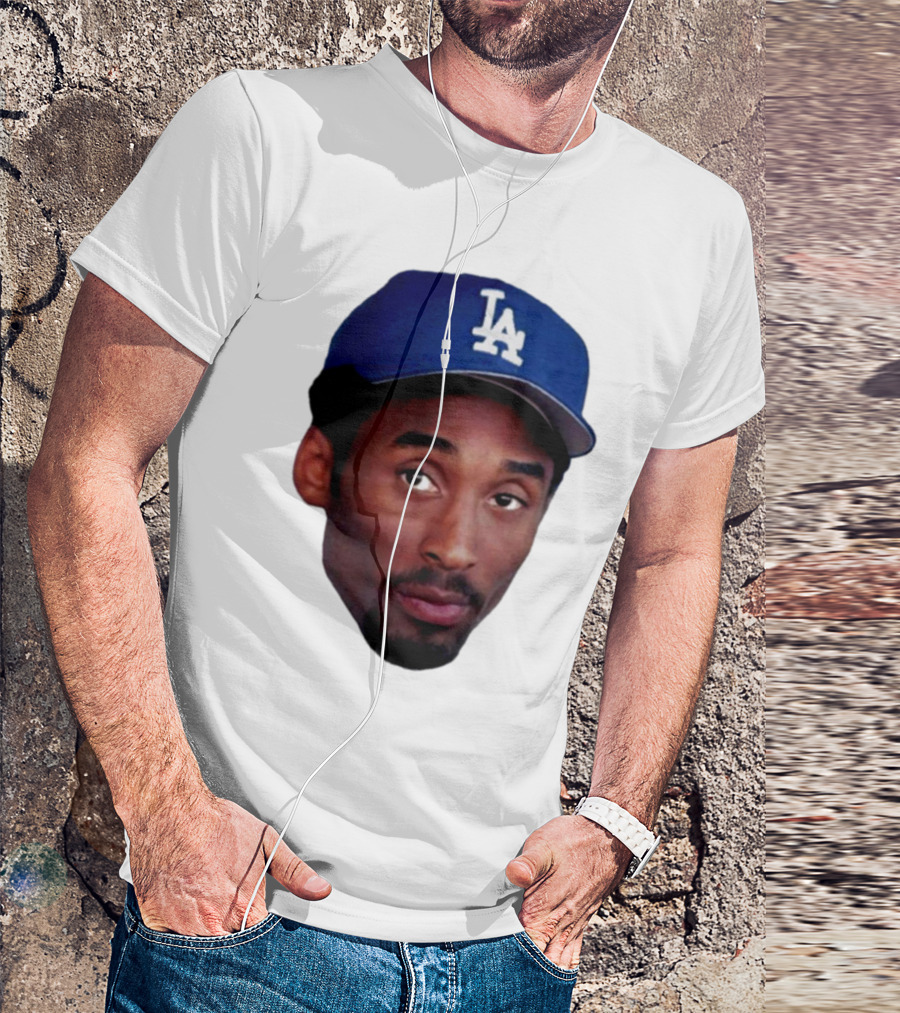Kobe Bryant In LA Dodgers Hat T-Shirt
