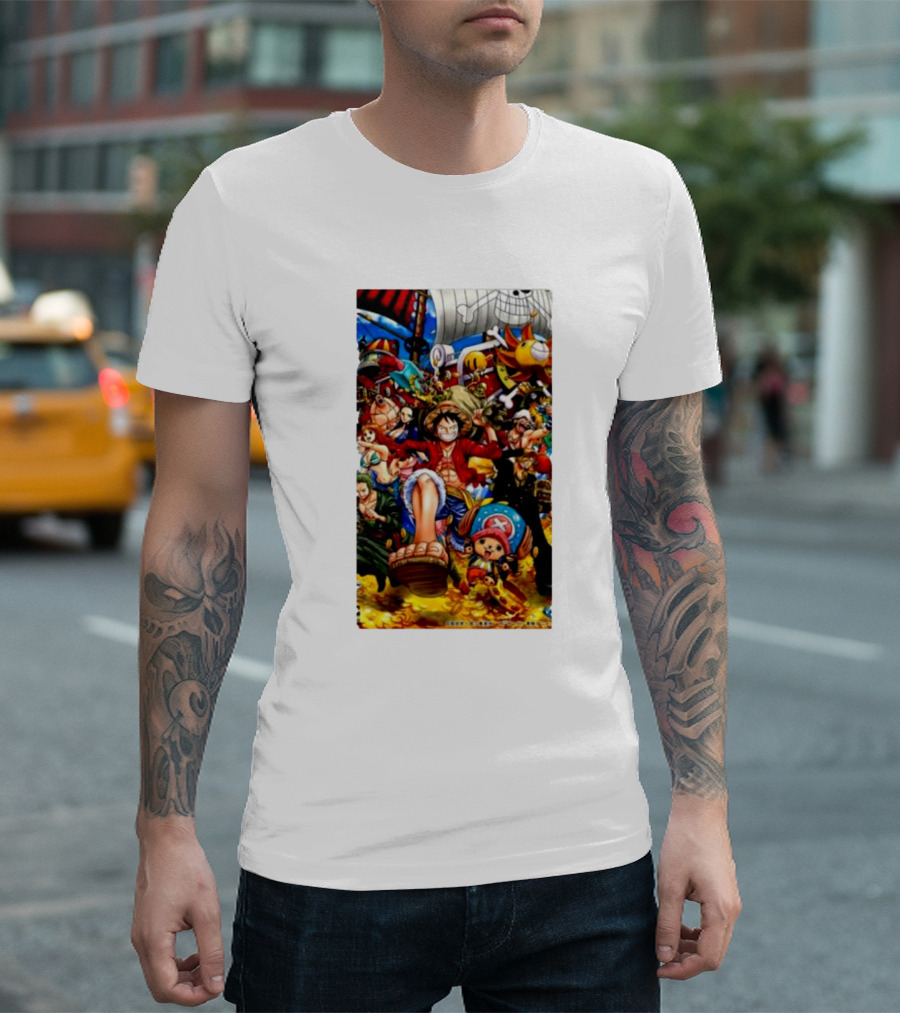 One Piece Characters Straw Hat Pirates Crew Adventure T-Shirt