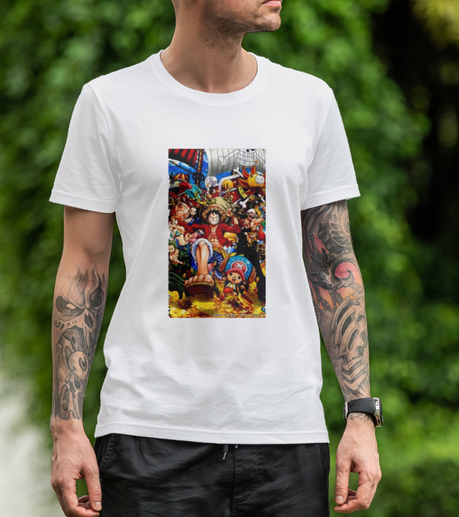 One Piece Characters Straw Hat Pirates Crew Adventure T-Shirt