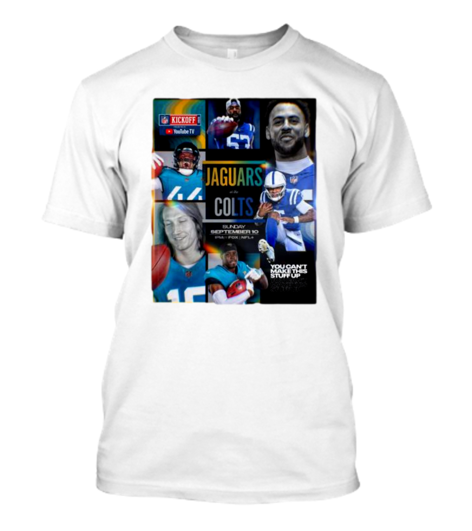 Jaguars At Colts NFL Kickoff Sunday September 10 YouTube TV T-Shirt