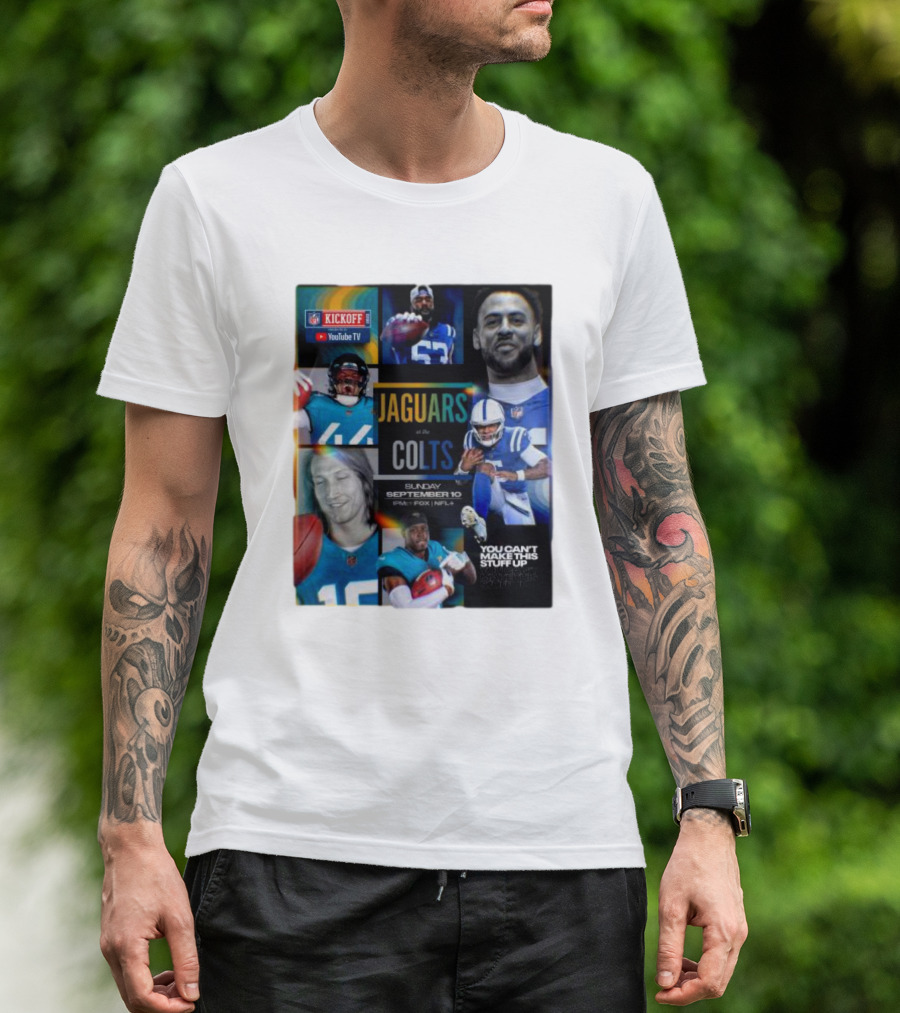Jaguars At Colts NFL Kickoff Sunday September 10 YouTube TV T-Shirt