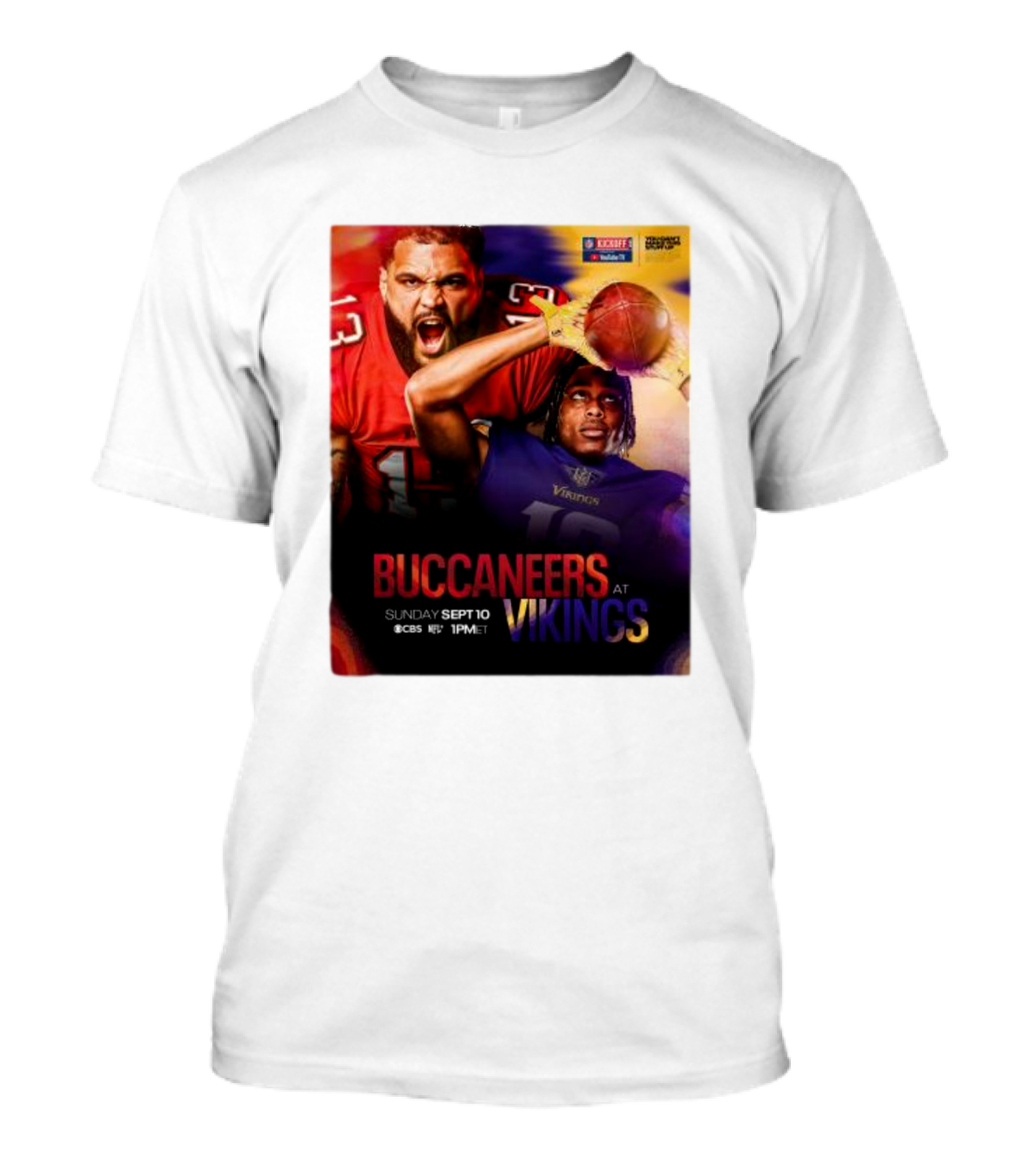 BUCCANEERS At VIKINGS Sunday SEPT 10 CBS 1PM ET T-Shirt