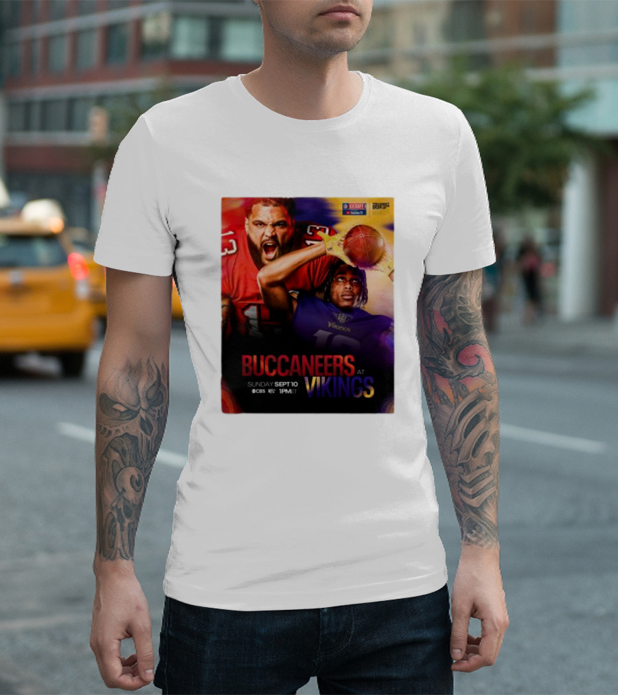 BUCCANEERS At VIKINGS Sunday SEPT 10 CBS 1PM ET T-Shirt
