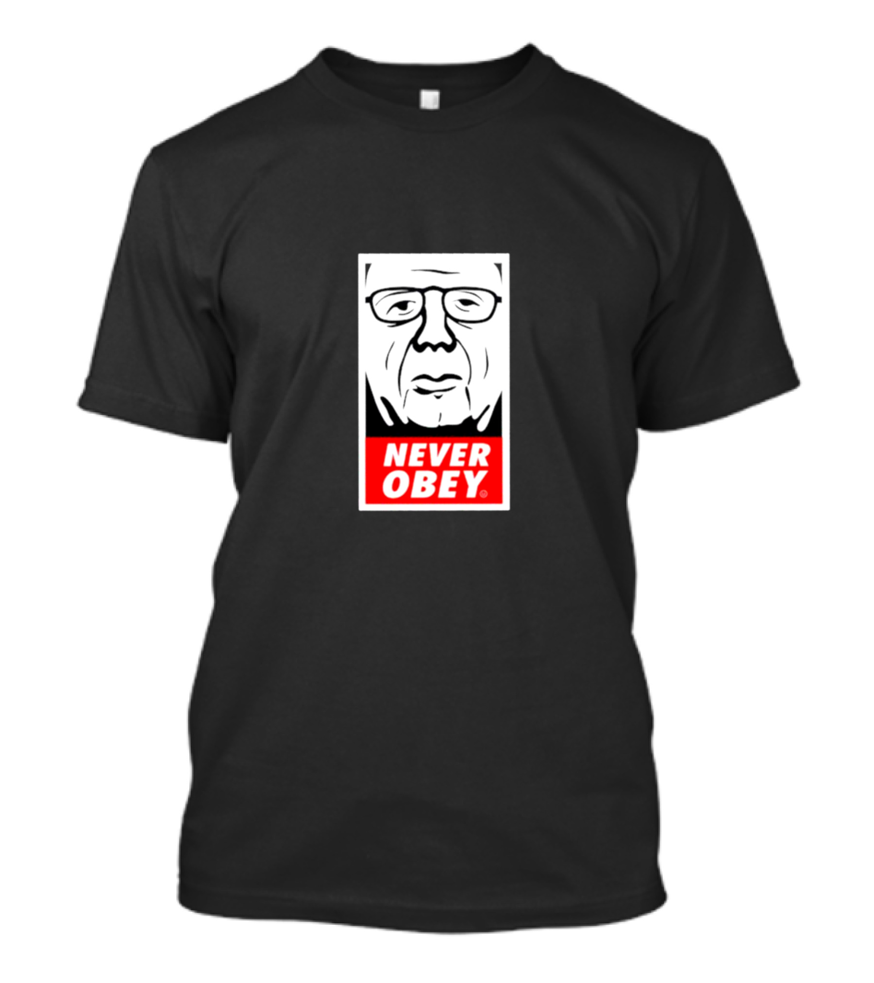 NEVER OBEY Large Print Iconic T-Shirt