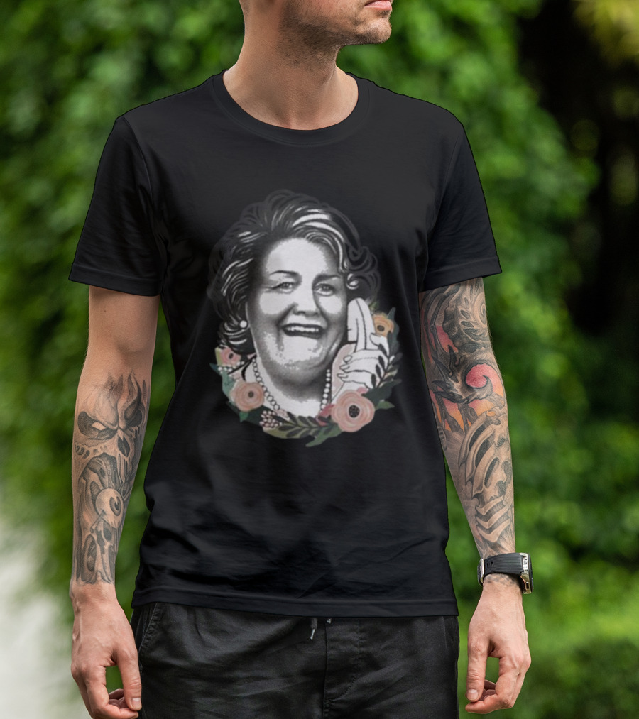 Nordacious Hyacinth With Floral Accents And Phone Gesture T-Shirt