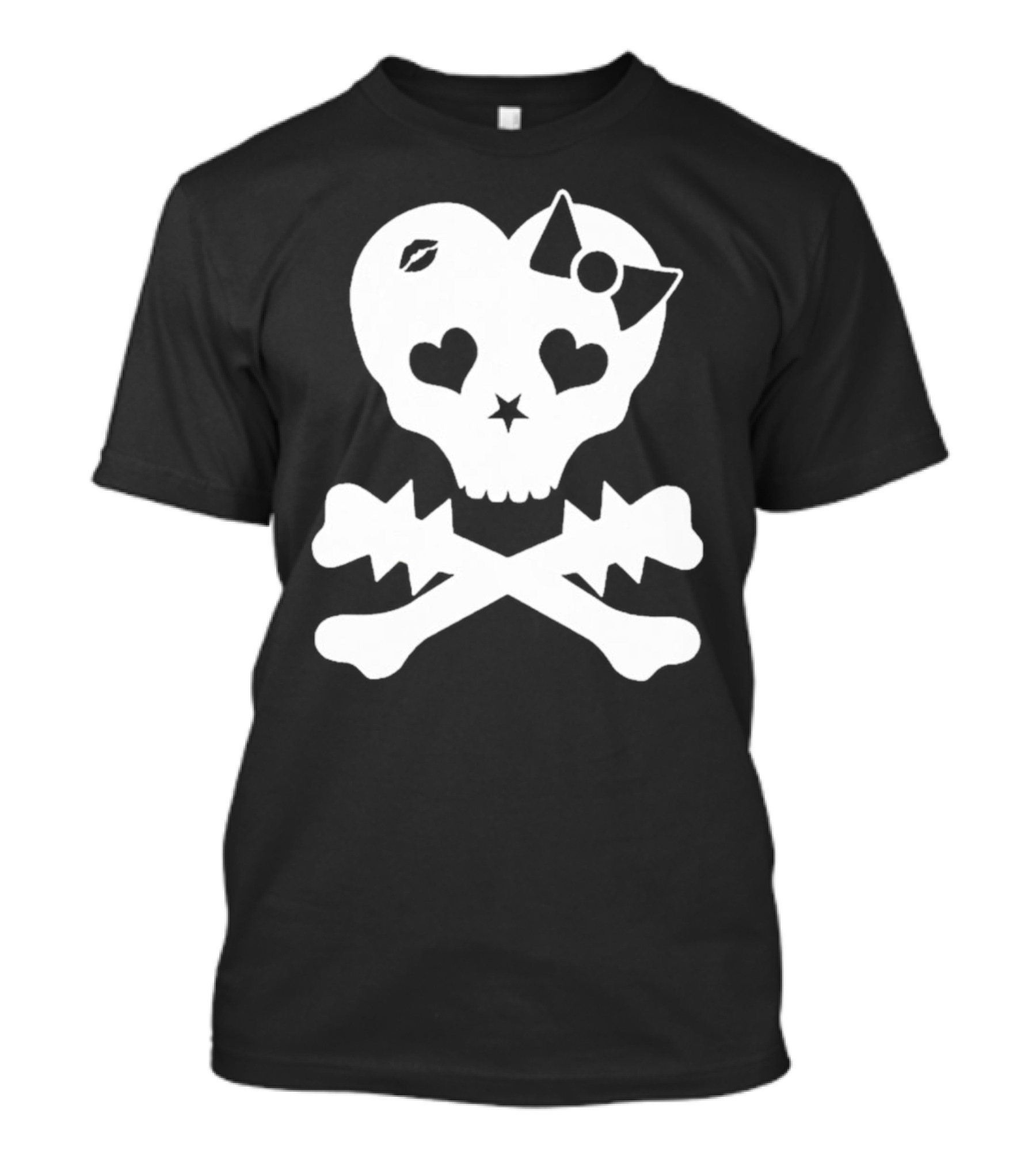 Punx N Kisses Twilight Skull Heart Bow Crossbones T-Shirt